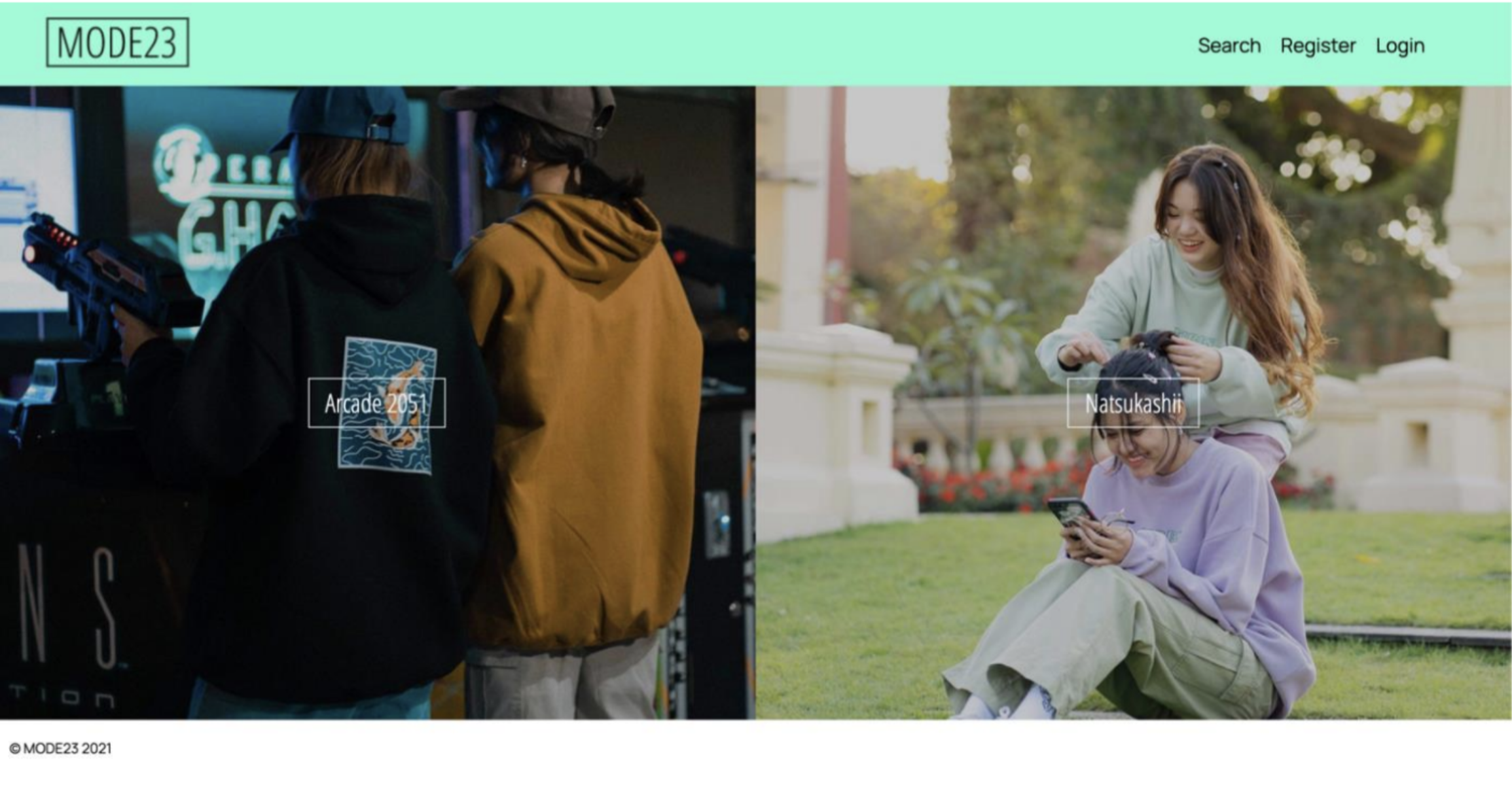 the mode23 website screenshot